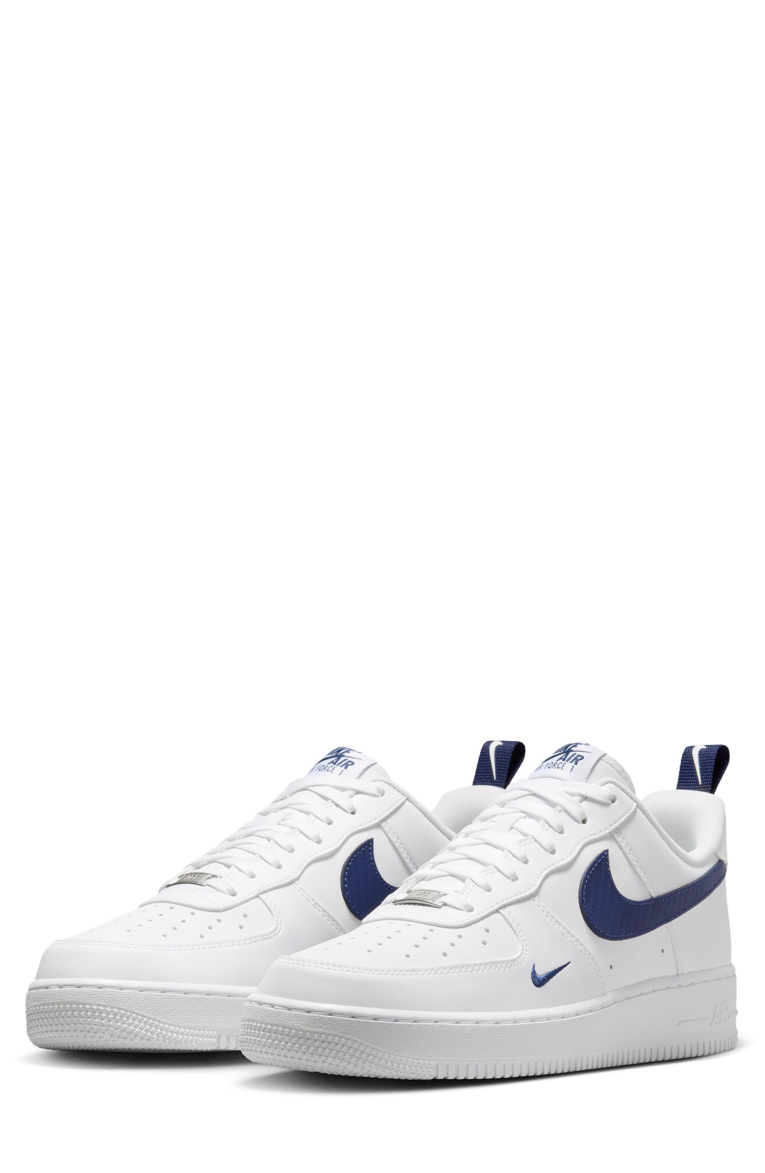 Nike Air Force 1 '07 Basketball Sneaker, Main, color, White/ Midnight Navy