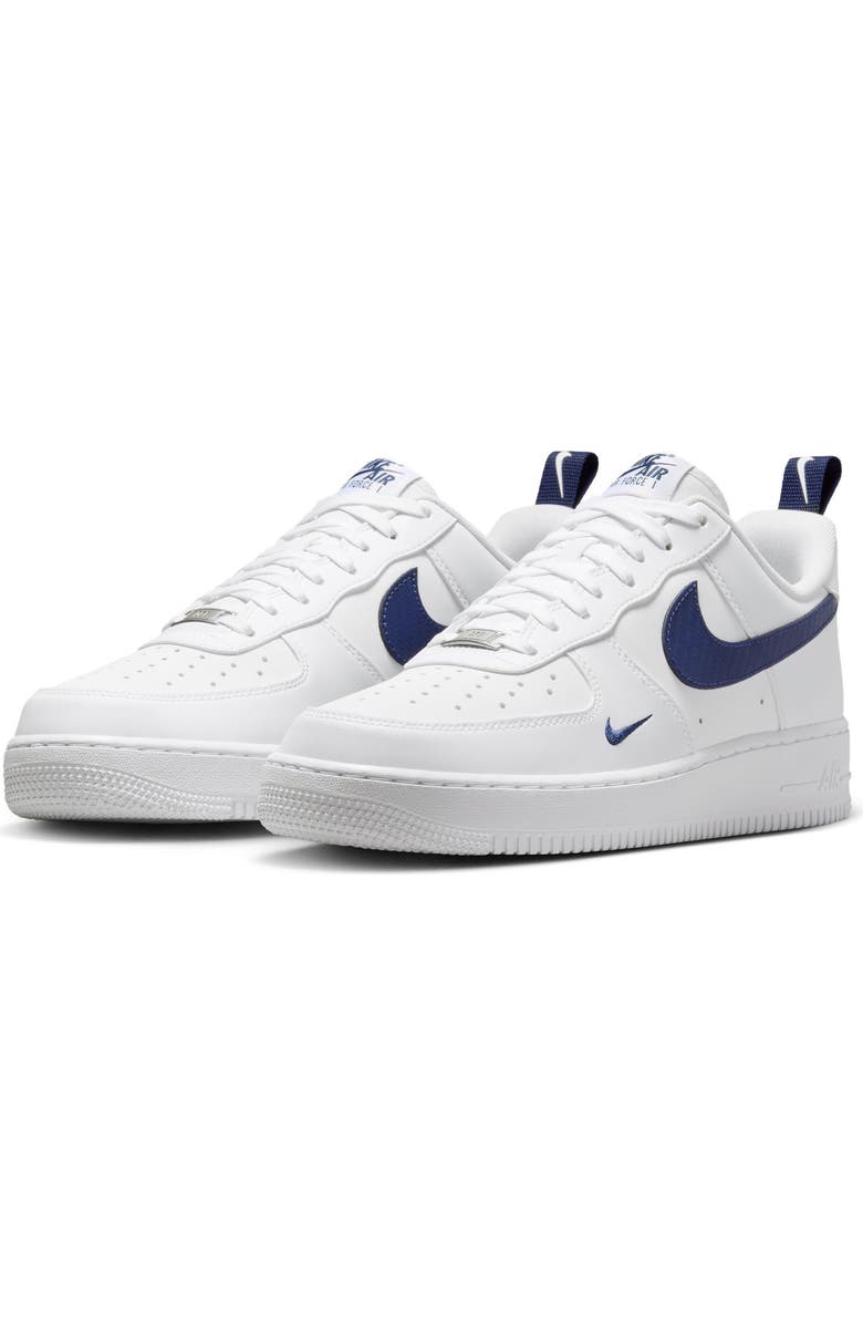 Nike Air Force 1 '07 Basketball Sneaker, Main, color, White/ Midnight Navy