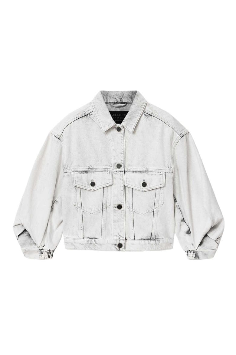 Luca Boxy Denim Jacket, Alternate, color, BLEACHED GREY