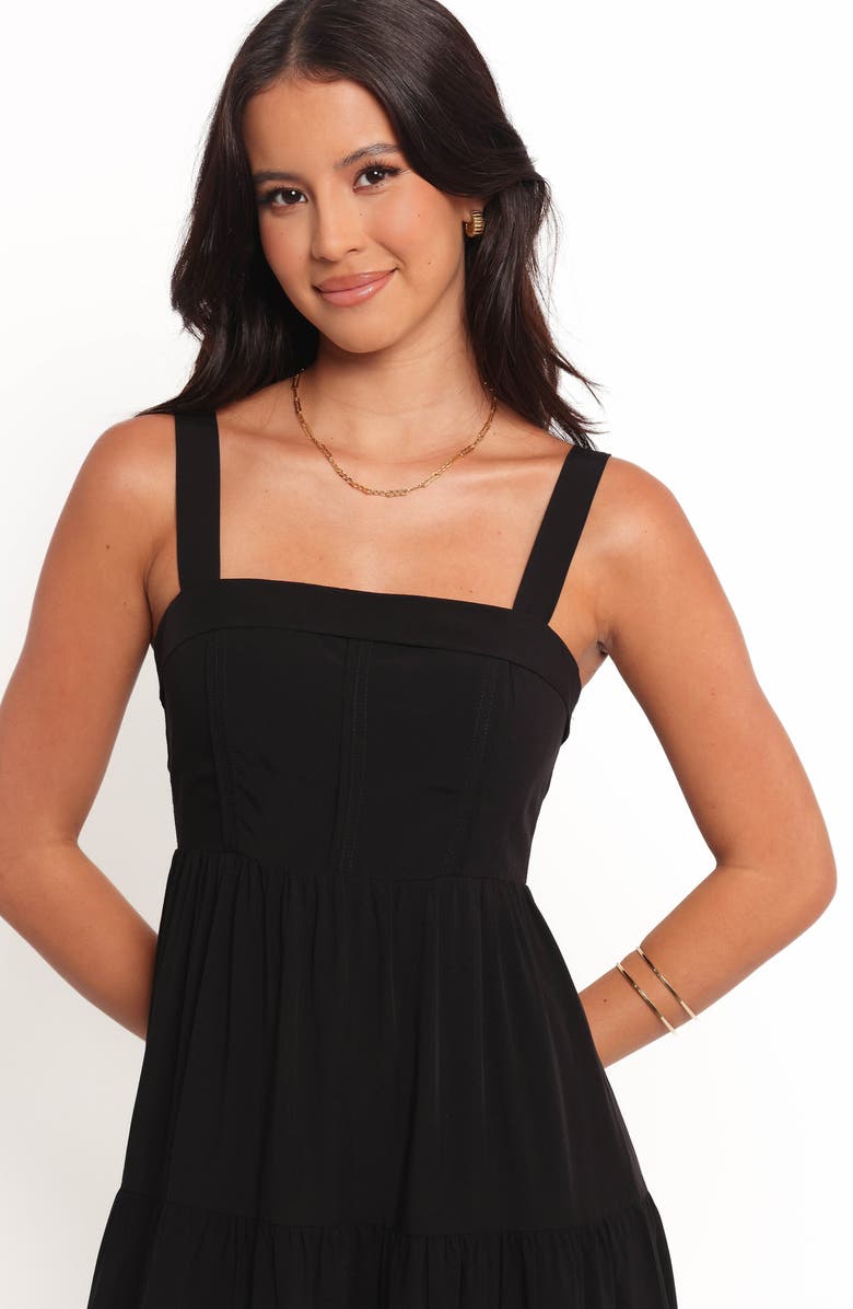 Petal & Pup Elvia Fit & Flare Maxi Dress, Alternate, color, Black