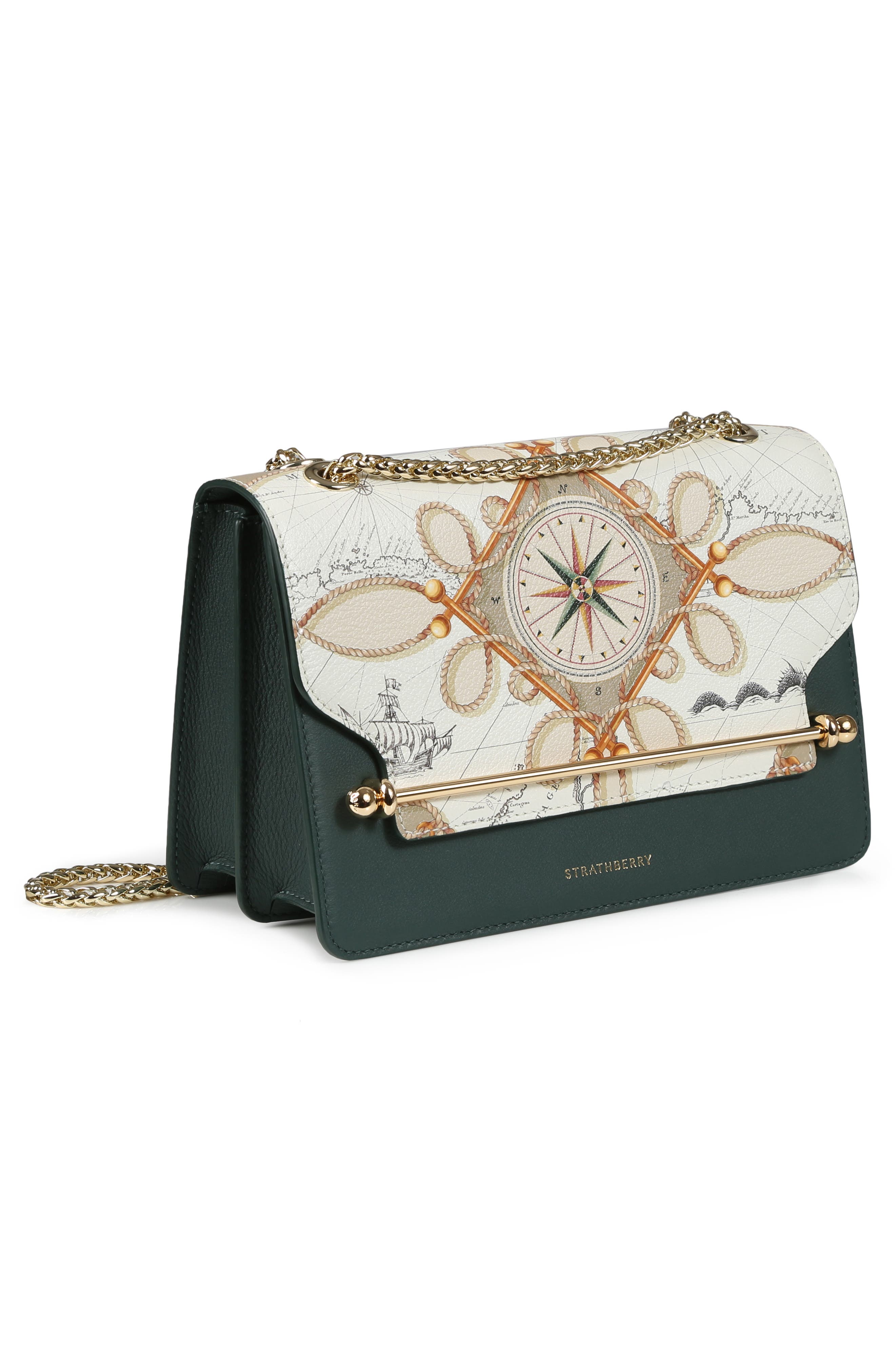 Strathberry East/West Leather Crossbody Bag, Alternate, color, 