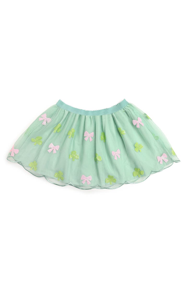 Sweet Wink Sweet Shamrock Sequin St. Patrick
s Day Tutu, Main, color, Mint Green