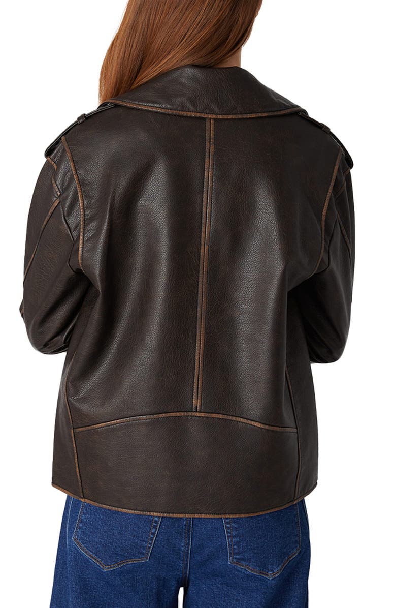 BLANKNYC Faux Leather Moto Jacket, Alternate, color, In Between