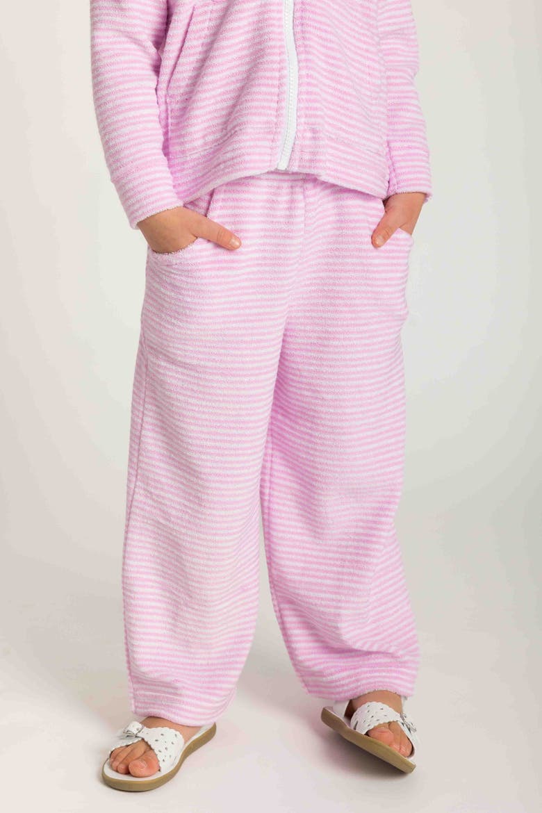 Stripe Terry Wide Leg Pant, Alternate, color, Pink/White