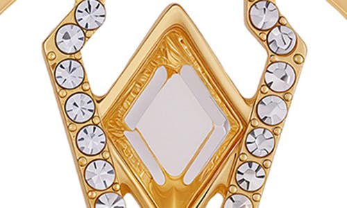 VINCE CAMUTO VINCE CAMUTO GLASS STONE HOOP EARRINGS