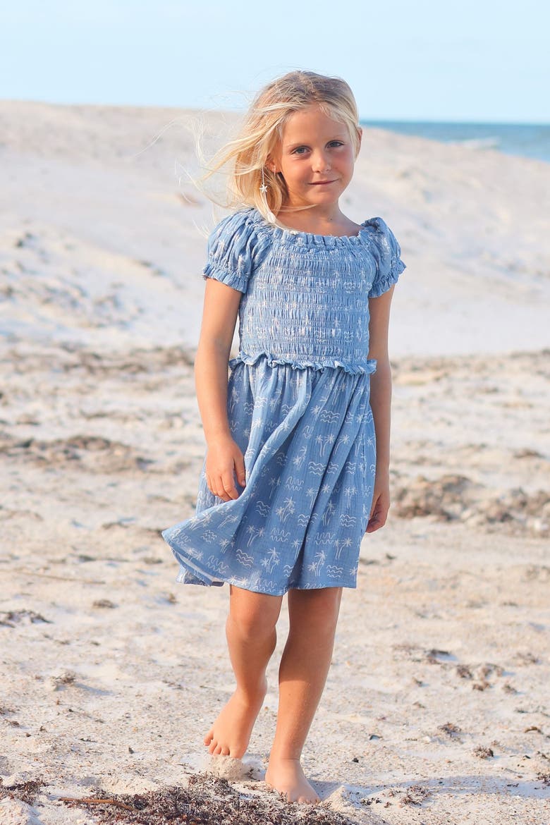 Ivy Cotton Dress, Alternate, color, Denim Blue