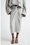 Herchive Knotted Cotton Jersey Midi Skirt
