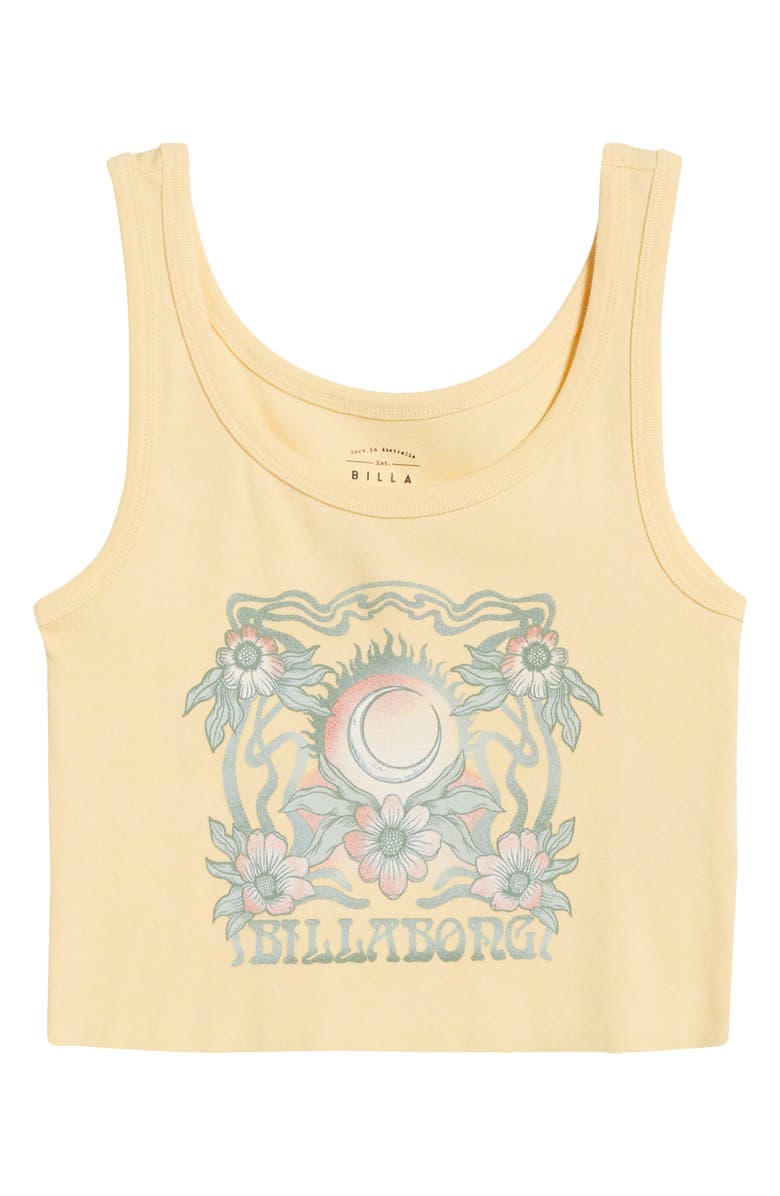 Billabong Garden Goddess Cotton Graphic Tank, Alternate, color, Fresh Squeezed
