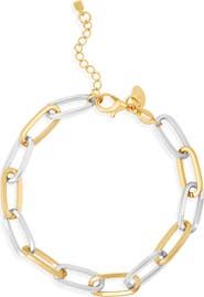 SHYMI Mixed Metal Paperclip Bracelet