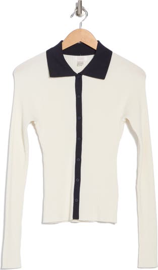 Raglan Polo Cardigan