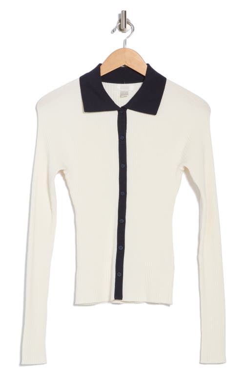 Nordstrom Rack Raglan Polo Cardigan In Multi