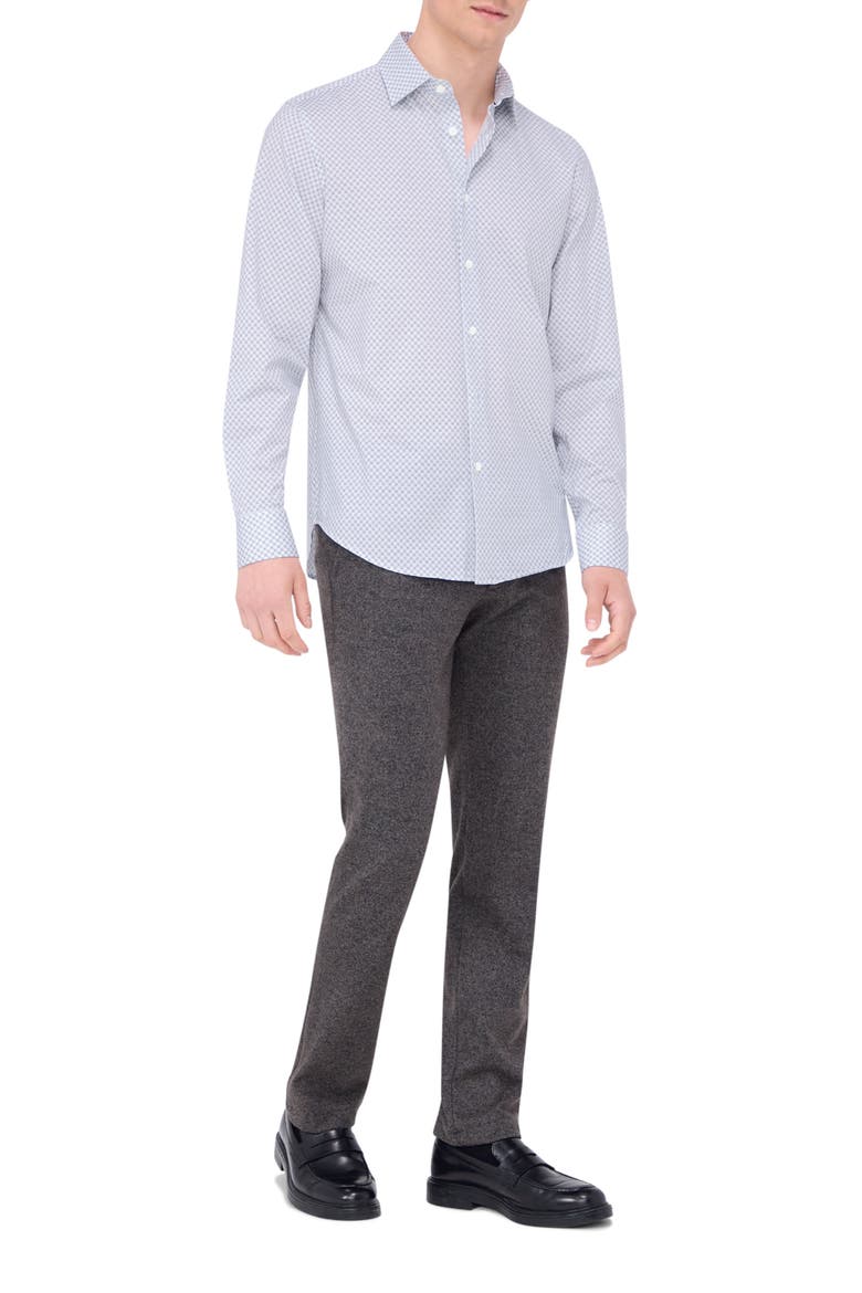 James OoohCotton® Geo Print Button-Up Shirt, Alternate, color, WHITE
