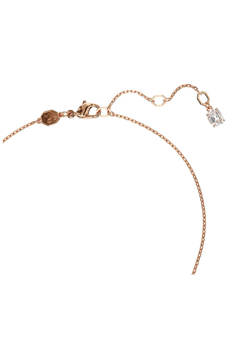 Idyllia Crystal, Faux Pearl & Cubic Zirconia Heart Pendant Necklace, Alternate, color, ROSE GOLD