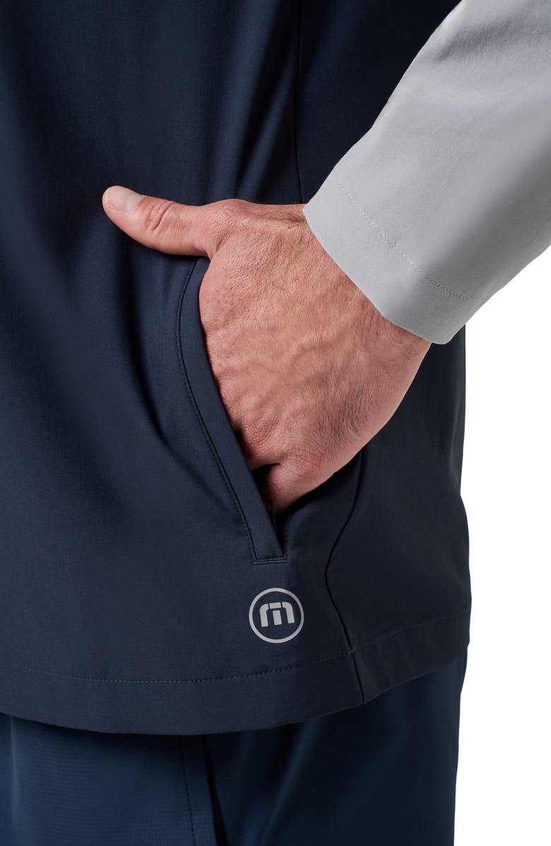 TravisMathew Meridian Quarter Zip Tech Hoodie, Alternate, color, Sleet