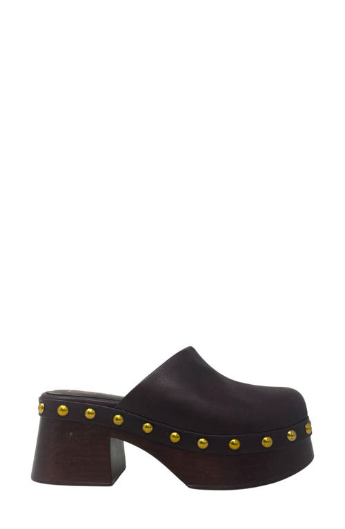 Shushop Lily Platform Mule In Burgundy