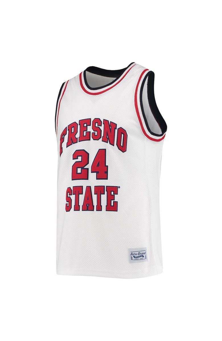 Retro Brand Men's Original Retro Brand Paul George White Fresno State Bulldogs Commemorative Classic Basketball Jersey, Alternate, color, 