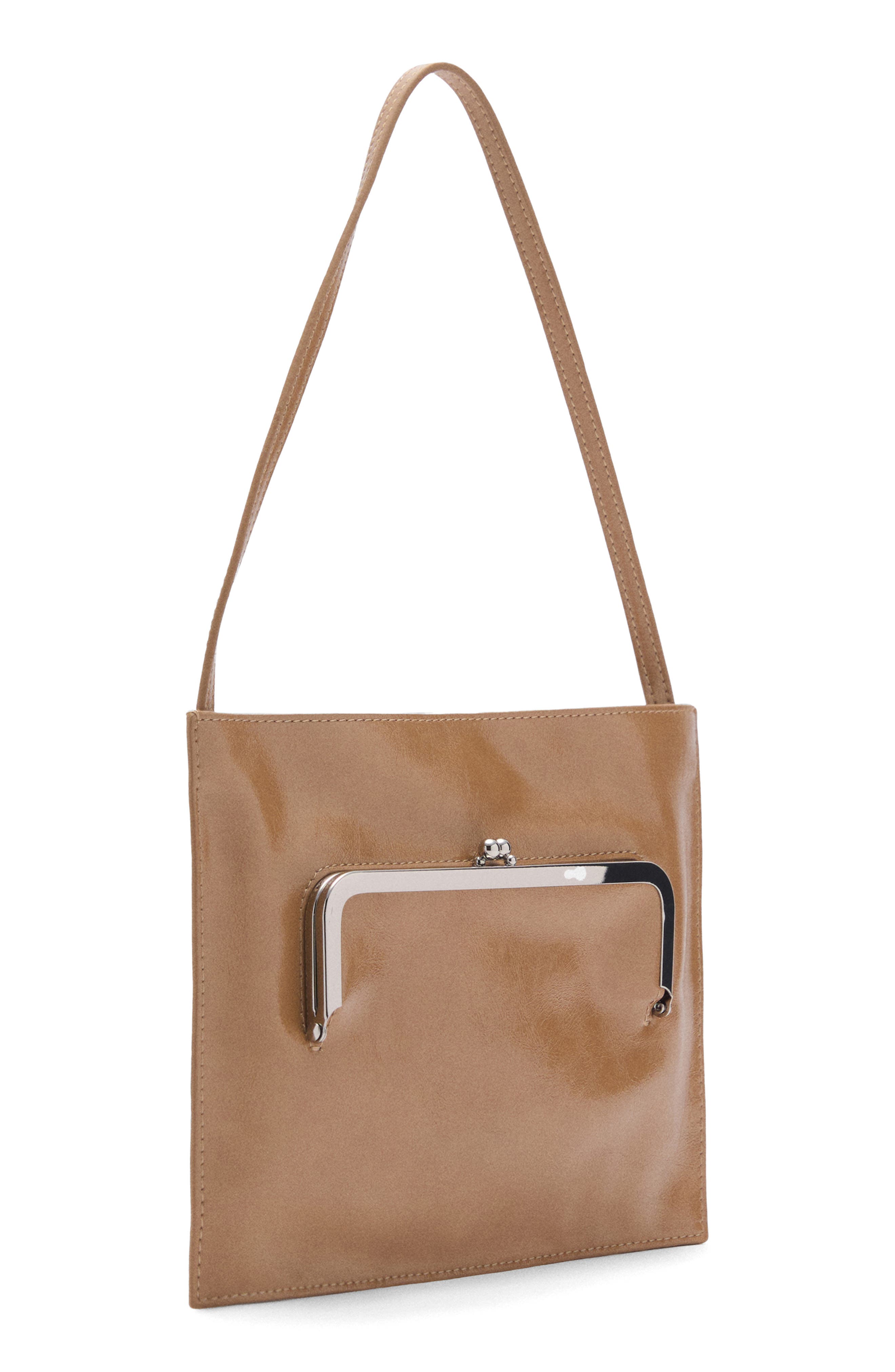 MANGO Faux Leather Shoulder Bag, Alternate, color, Medium Brown