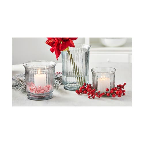 Tag Radiance Large White Glass Vase For Bouquets And Decor In Transparent