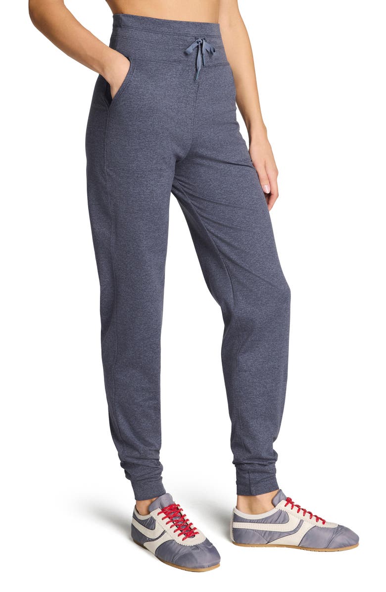 SPANX<sup>®</sup> SoftStretch Slim High Waist Drawstring Joggers, Main, color, Dark Pewter
