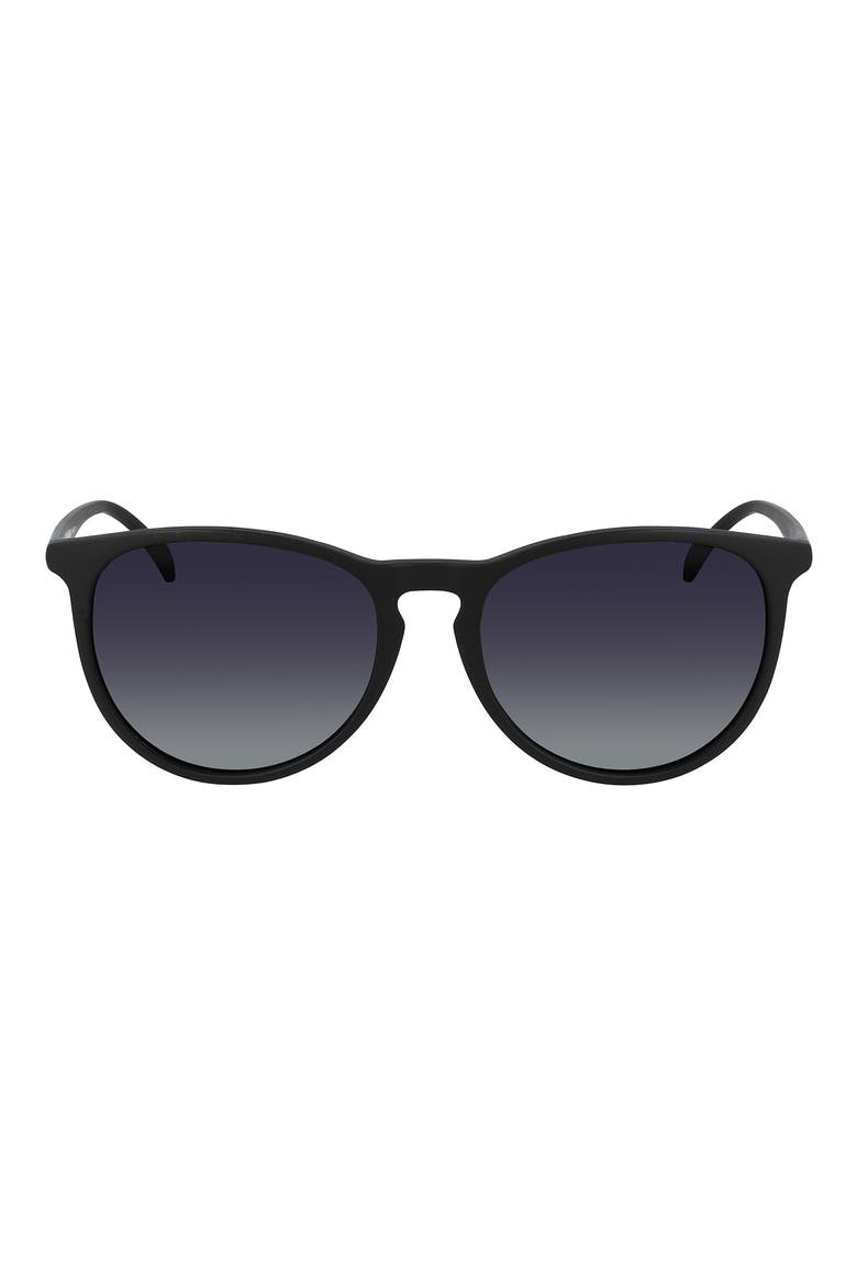 55mm Vintage Round Sunglasses, Main, color, MATTE BLACK