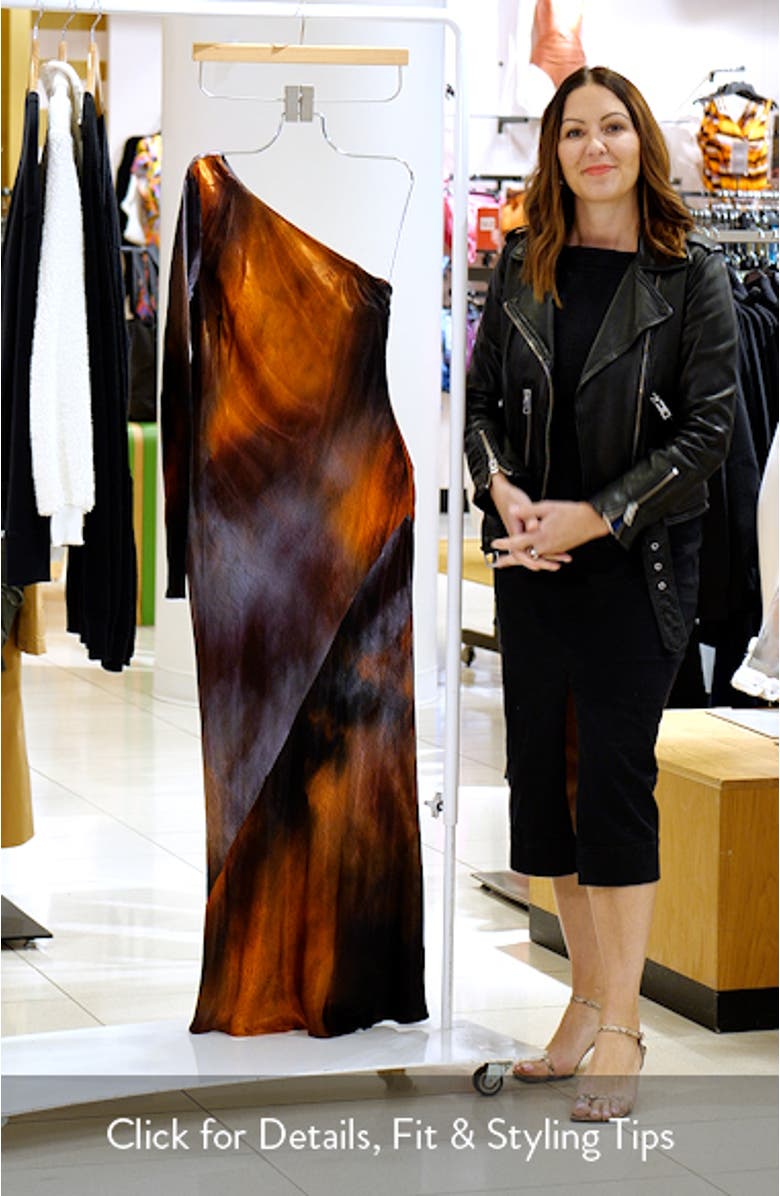 One-Shoulder Bias Cut Maxi Dress, sales video thumbnail