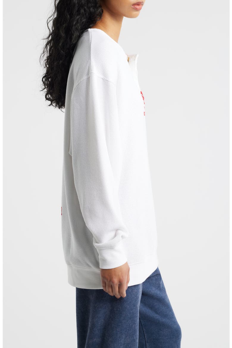 Loverboy Graphic Waffle Henley, Alternate, color, WHITE