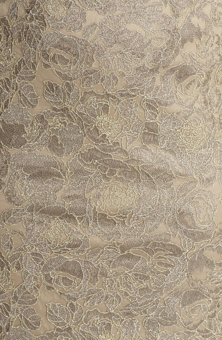 Tadashi Shoji Rose Embroidered Lace Sheath Dress, Alternate, color,