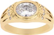ATHRA LUXE Modern Muse Oval Bezel CZ Ring