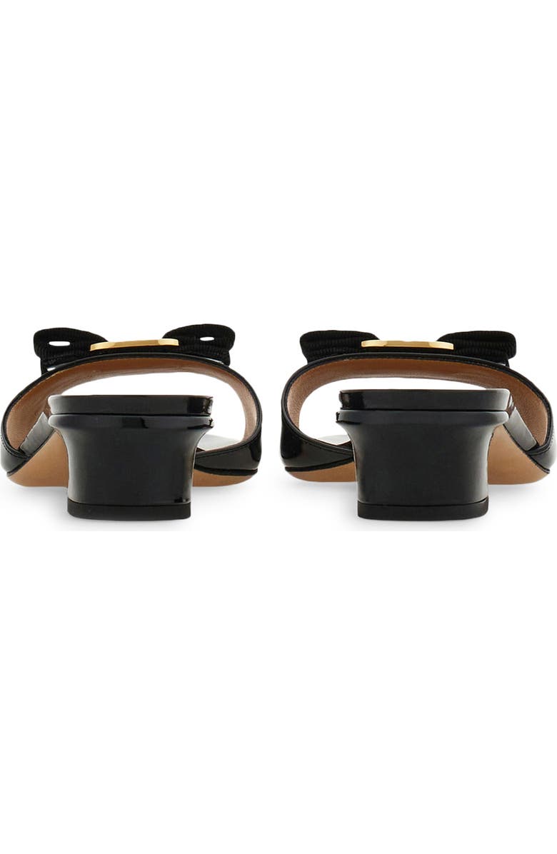 FERRAGAMO Vanilla Bow Slide Sandal, Alternate, color, Nero Biscotto