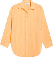 AGOLDE Sona Pinstripe Oversize Button-Up Shirt