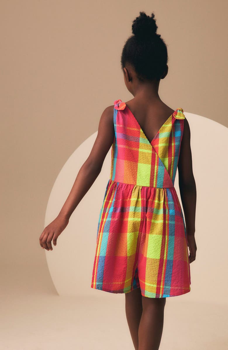NEXT Kids' Rainbow Check Romper, Alternate, color, Multi