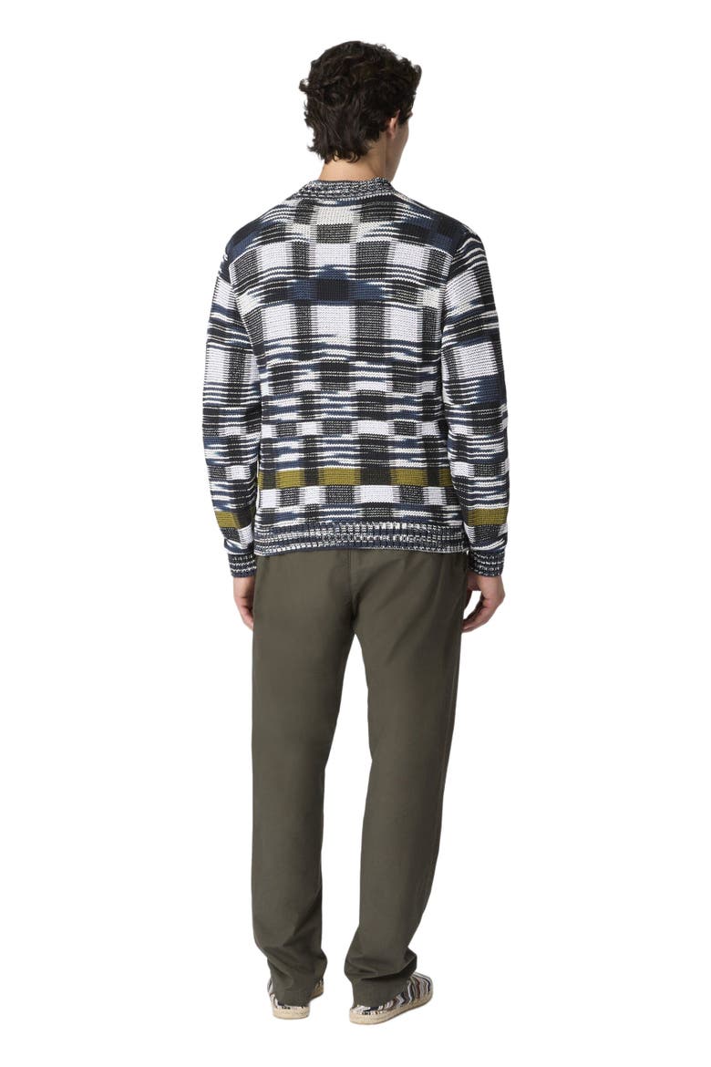 Cotton-blend Cardigan With Check Pattern, Alternate, color, Multicoloured