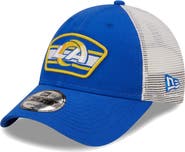 New Era Men's New Era Royal/White Los Angeles Rams Logo Patch Trucker 9FORTY Snapback Hat