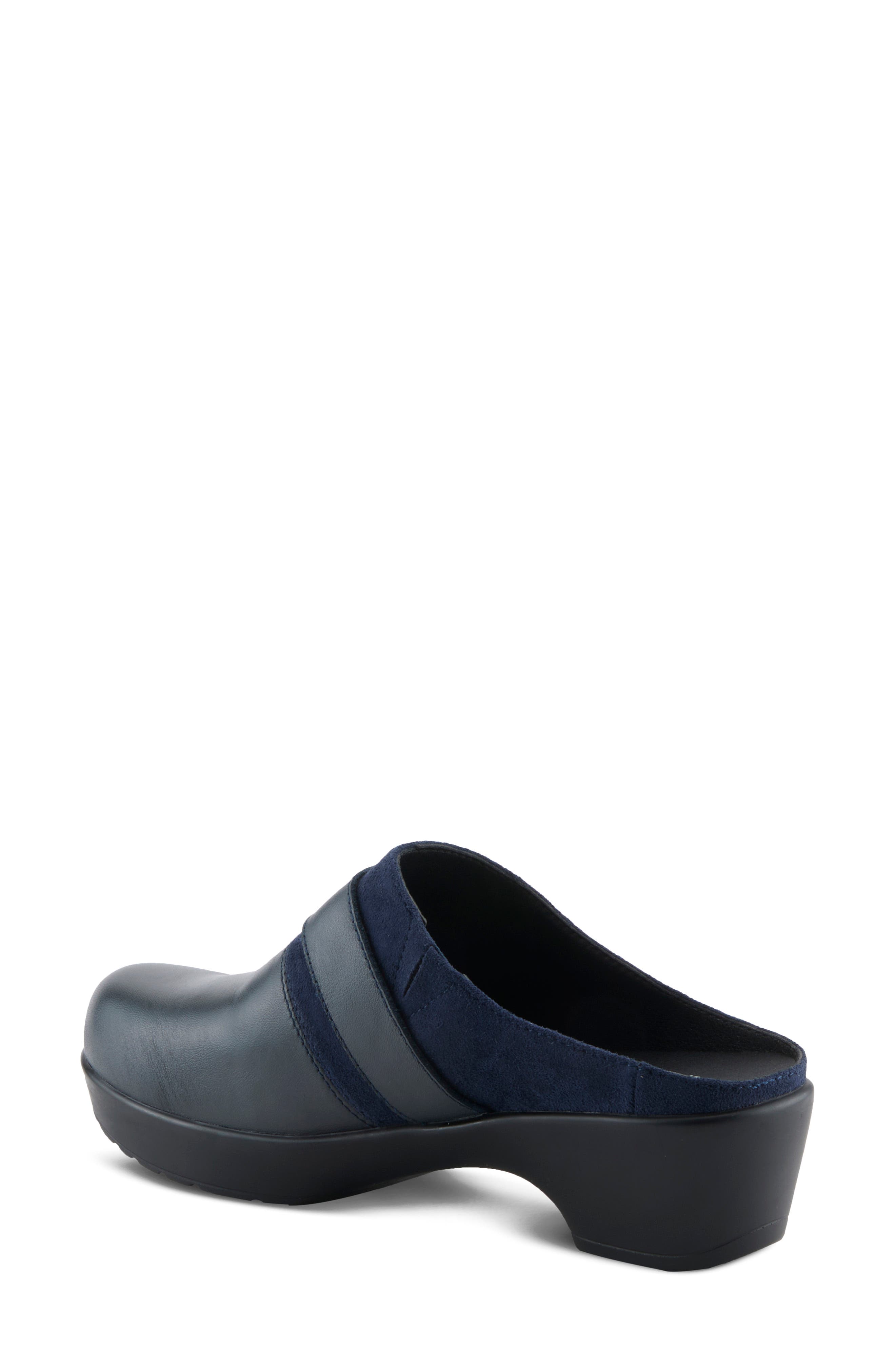 Cimika Leather Clog, Alternate, color, NAVY