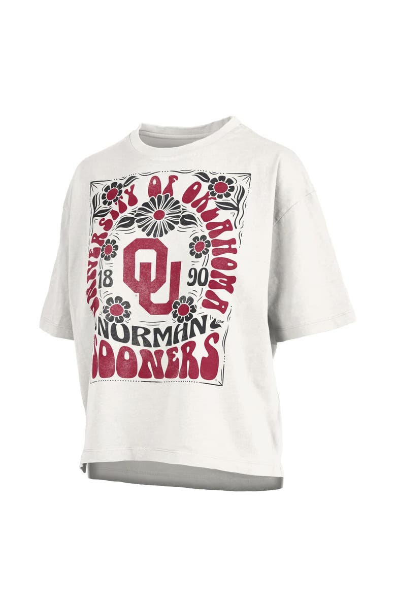 PRESSBOX Women's Pressbox White Oklahoma Sooners Harmony Oversized T-Shirt, Alternate, color, White