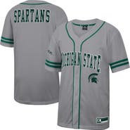 COLOSSEUM Men's Colosseum Gray Michigan State Spartans Free Spirited Baseball Jersey