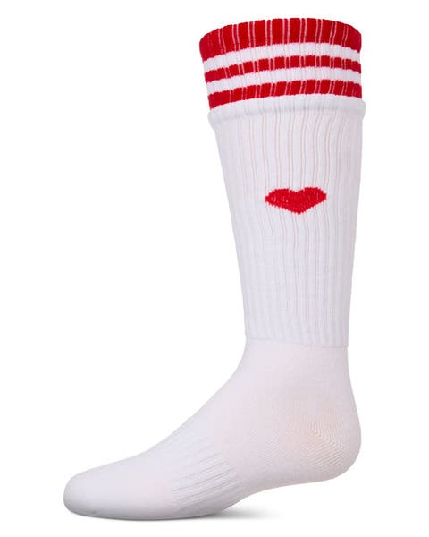 Ribbed Heart and Stripes Knee Sock (Little Kid & Big Kid)