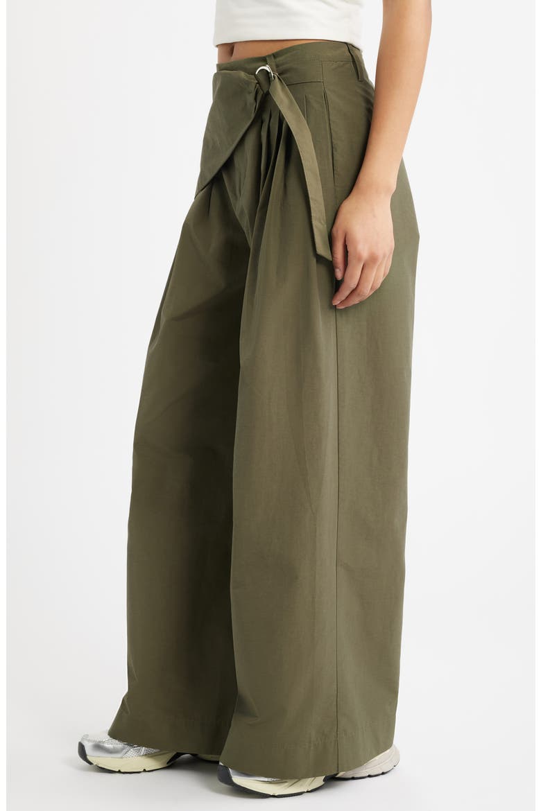 Fabia Pleated Wide Leg Pants, Alternate, color, KHAKI