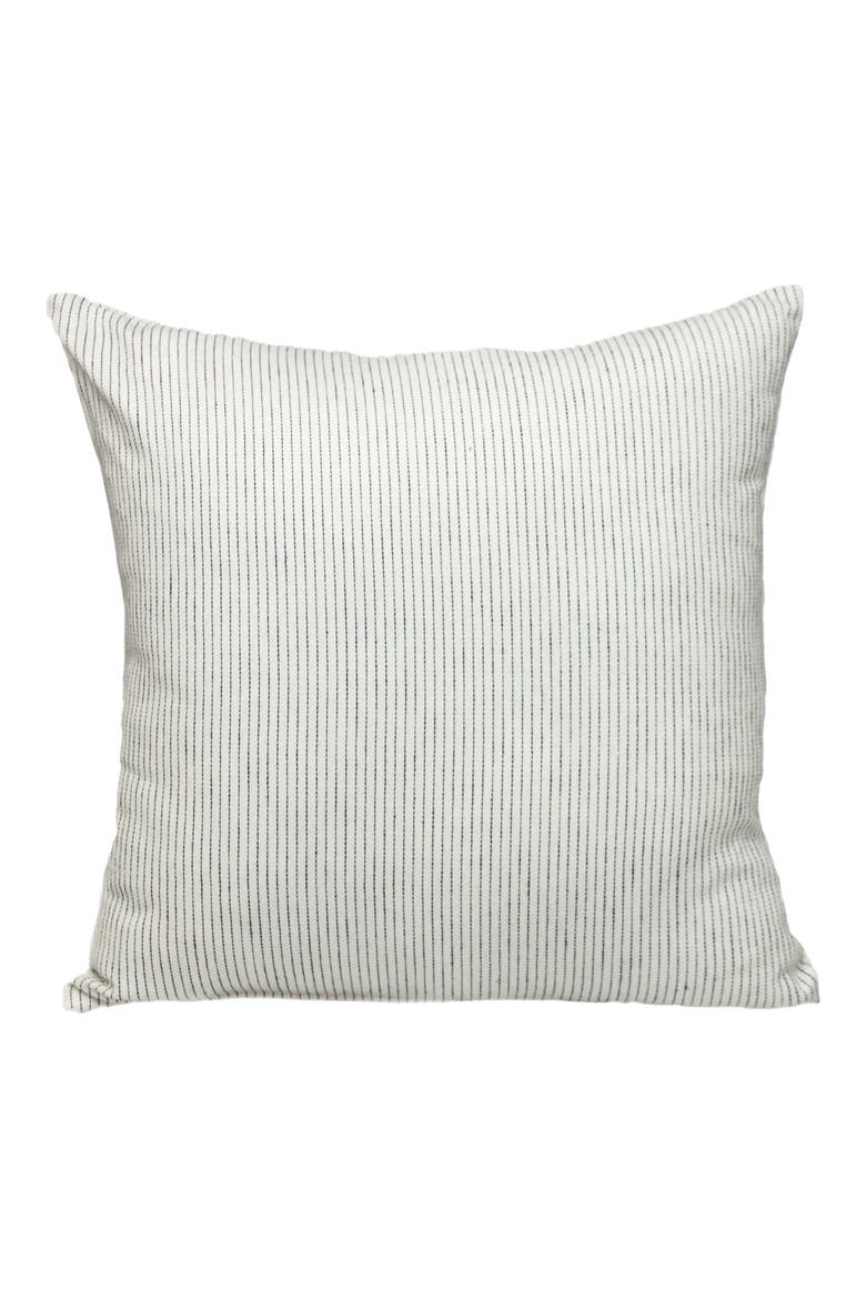 Stripe Textured Cotton Pillow, Main, color, WHITE