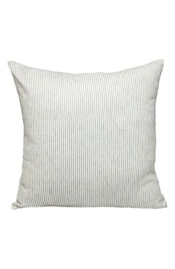 Parkland Collection Stripe Textured Cotton Pillow In White