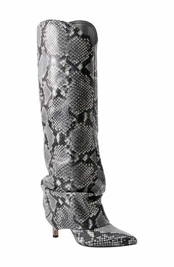 Marc Fisher LTD Nairene Snakeskin Embossed Knee High Boot