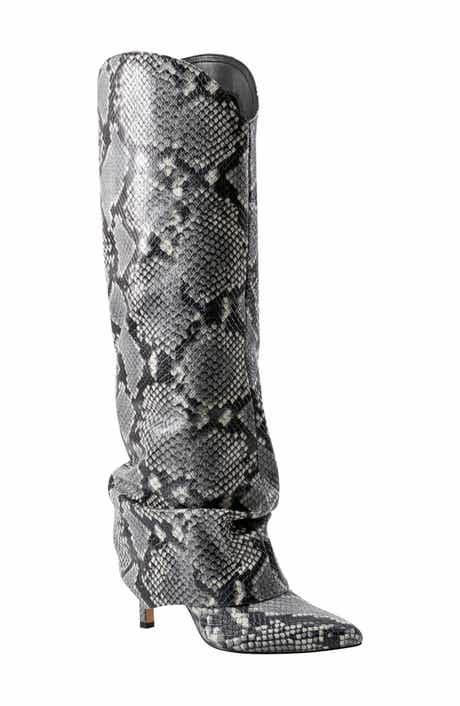 Marc Fisher LTD Nairene Snakeskin Embossed Knee High Boot