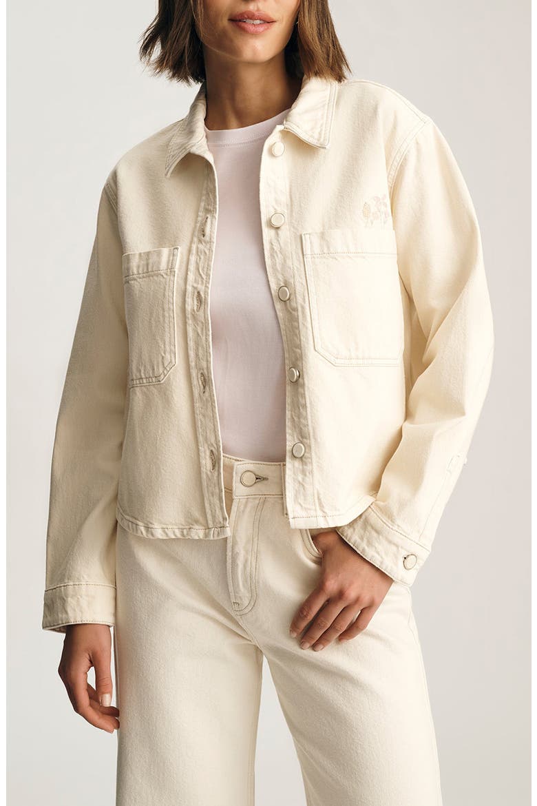 Paola Denim Shirt Jacket, Main, color, CREAM DENIM