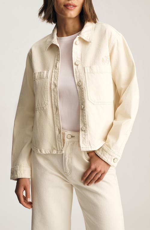 Mavi Jeans Paola Denim Shirt Jacket in Cream Denim at Nordstrom, Size X-Large