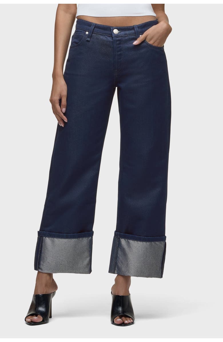 Hudson Jeans Rosie Wide Cuff, Main, color, Indigo Metallic