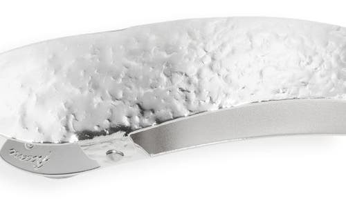 Ficcare Maximas Leaf Hammered Hair Clip In Silver Leaf