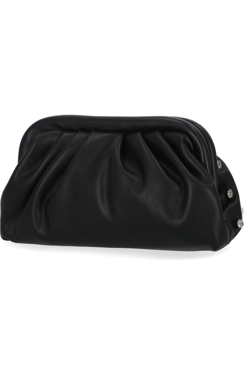 Jessica McClintock Violetta Studded Clutch, Alternate, color, Black