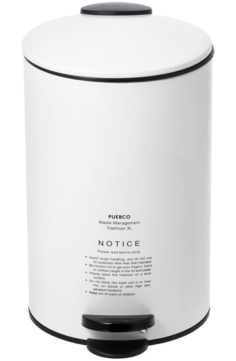 PUEBCO Trash Can, Main, color, White