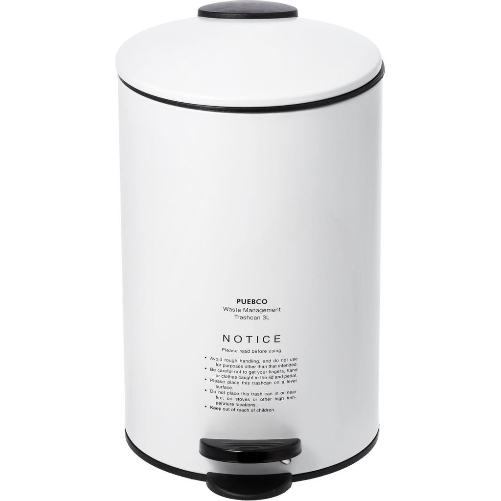 Puebco Trash Can In White