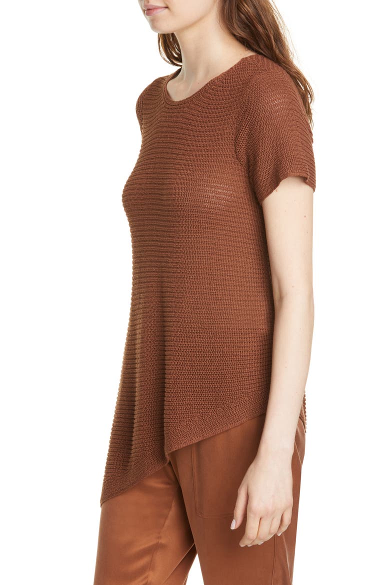 Asymmetrical Tunic, Alternate, color, NUTMEG